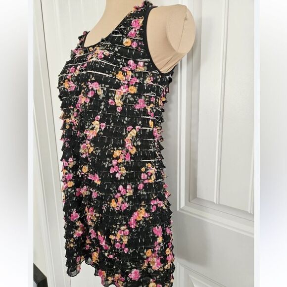 VINTAGE Free People Floral Print All Over Ruffle Dress. Size Medium. - Picture 11 of 12